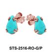 Green Turquoise Stud Earrings STS-2516