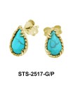 Green Turquoise Stud Earrings STS-2517