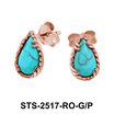 Green Turquoise Stud Earrings STS-2517