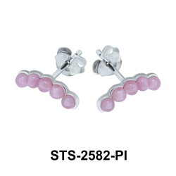 Pink Quartz Stud Earring STS-2582-PI
