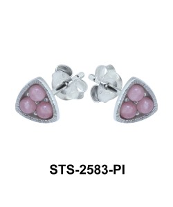 Pink Quartz Stud Earring STS-2583-PI