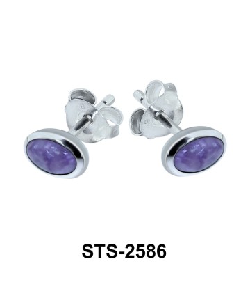 Charoite Stud Earring STS-2586