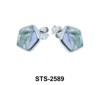 Fluorescent Stone Pentagon Shaped Earring STS-2589
