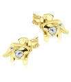 Heart Stone Elephant Shaped Silver Studs Earrings STS-262