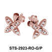 Flower Shaped with CZ Stones Stud Earring STS-2923