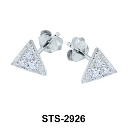 CZ Stones Triangle Stud Earring STS-2926