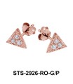 CZ Stones Triangle Stud Earring STS-2926