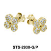 Flower with CZ Stones Stud Earring STS-2930