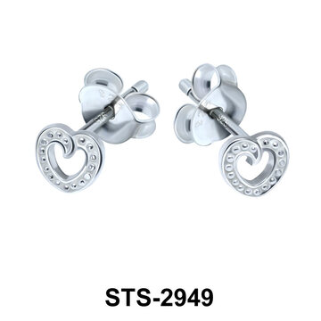 Heart Shaped Stud Earring STS-2949