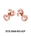 Heart Shaped Stud Earring STS-2949