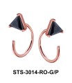 CZ Stones Hoop Earring STS-3014