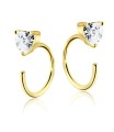 CZ Stones Hoop Earring STS-3015