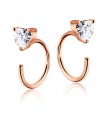 CZ Stones Hoop Earring STS-3015