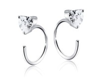 CZ Stones Hoop Earring STS-3015