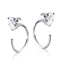 CZ Stones Hoop Earring STS-3015