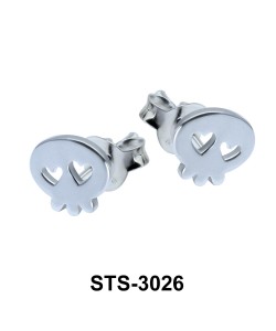 Stud Earring Skull Shape STS-3026