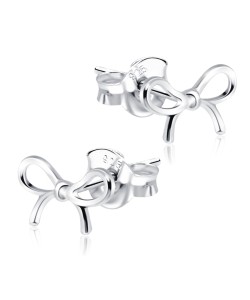 Tied Ribbon Shaped Stud Earrings STS-364