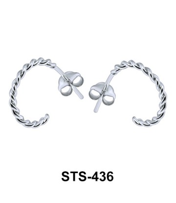 Stud Earring Twist Hook STS-436