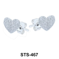 Stud Earring Glitter Heart STS-467