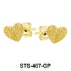 Stud Earring Glitter Heart STS-467