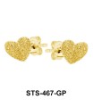 Stud Earring Glitter Heart STS-467