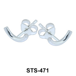 Smile Shaped Stud Earrings STS-471