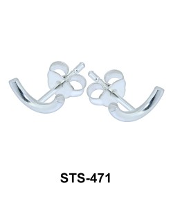 Smile Shaped Stud Earrings STS-471