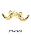 Smile Shaped Stud Earrings STS-471