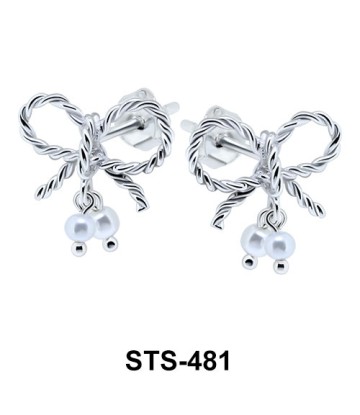 Stud Earring Rope Bow STS-481