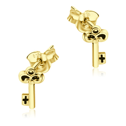 Gold Plated Silver Stud Earring STS-523-GP