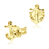 Gold Plated Silver Studs Earrings STS-541-GP