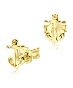 Gold Plated Silver Studs Earrings STS-541-GP