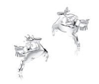 Reindeer Shape With Silver Stud Earrings STS-5515