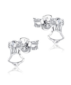 Jingle bell With CZ Silver Stud Earrings STS-5516