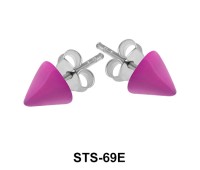 Pointed Silver Studs Earring STS-69E