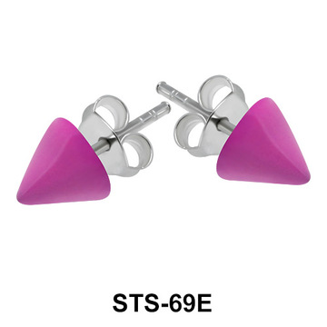 Pointed Silver Studs Earring STS-69E
