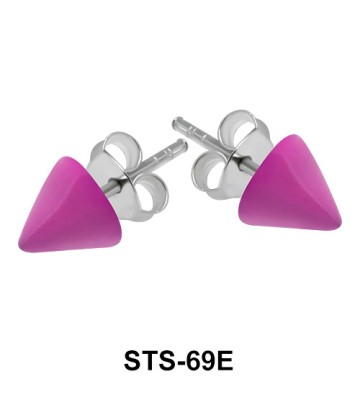 Pointed Silver Studs Earring STS-69E