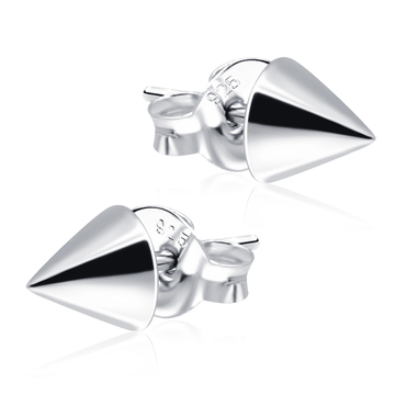 Pointed Silver Studs Earring STS-69
