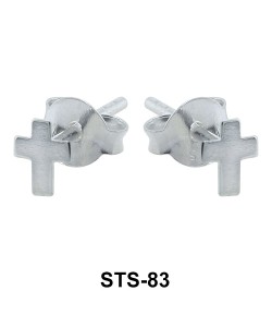 Cross Silver Studs Earring STS-83