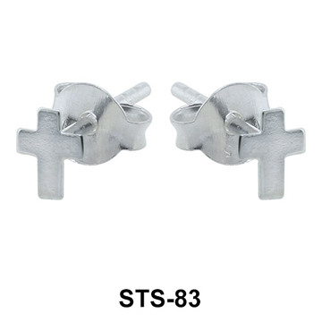 Cross Silver Studs Earring STS-83