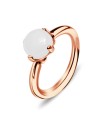 Milky Stone Belly Piercing Closure Ring DCRT-100