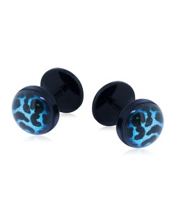 Blue Cheetah UV Fake Plug FKPLPIBK-006-BL