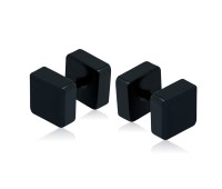 Black Enameled Square Fake Plug SER-52886A