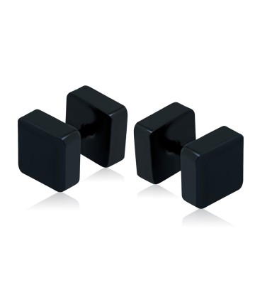 Black Enameled Square Fake Plug SER-52886A