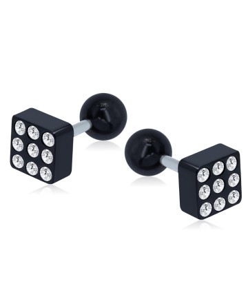 Stone Studded Square Fake Plug SER-88