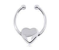 Heart Shape Septum Clip Ring STCR-01