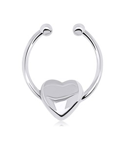 Heart Shape Septum Clip Ring STCR-01