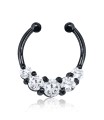 Stone Set Shape Septum Clip Ring STCR-03