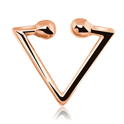 Rose Gold Plated Inverted Triangle Septum Clip Ring STCR-31-RO-GP
