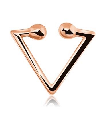 Rose Gold Plated Inverted Triangle Septum Clip Ring STCR-31-RO-GP